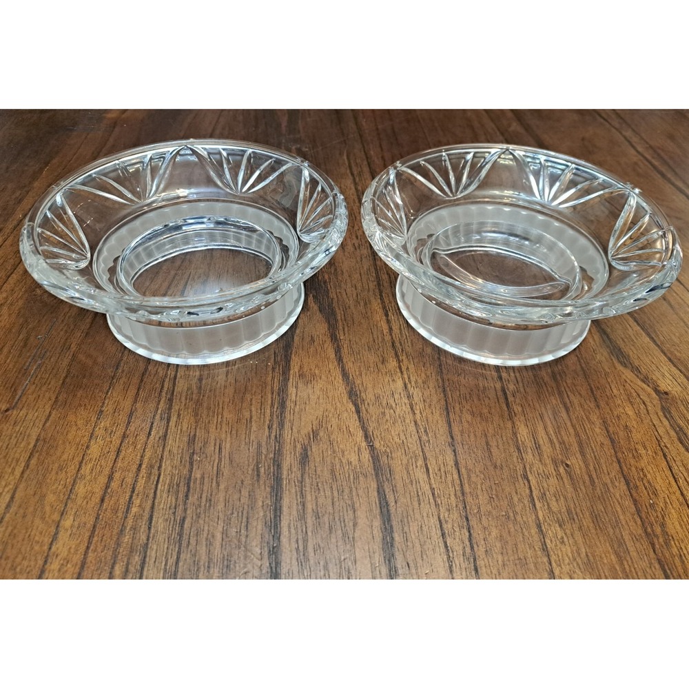 Gorham Candy Dish Bowl Set Unisex OS Clear Crystal Poland Vintage Centerpiece